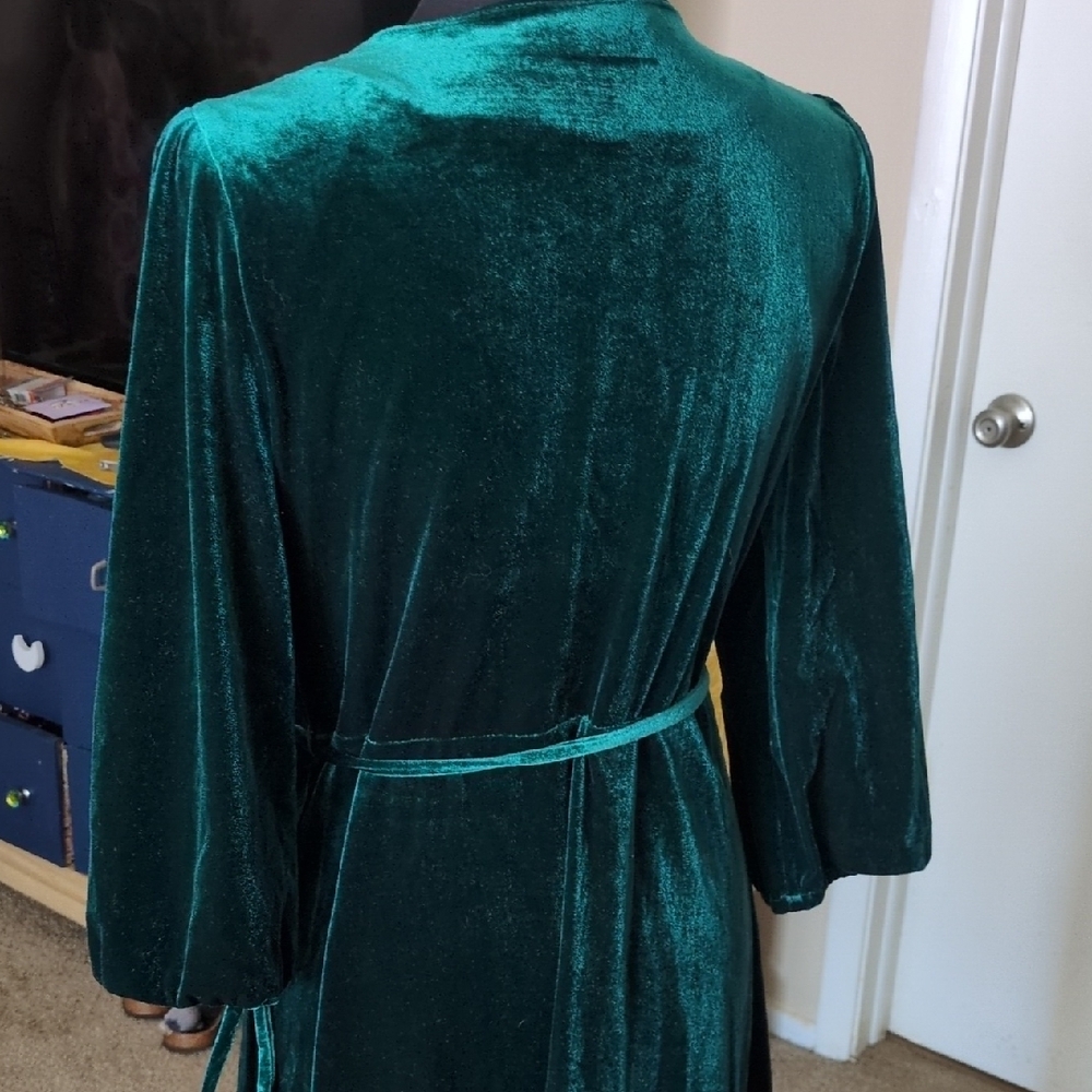 Baltic Born Deep Green Velvet Dress - Picture 8 of 11